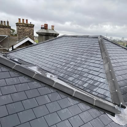 Professional slate roofing work by Aspinall Roofing team in Kent